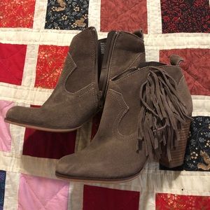 Steve Madden Suede Fringe Booties